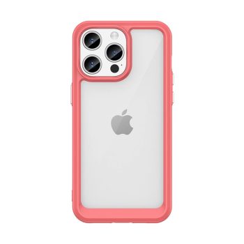   Reinforced case with a flexible frame iPhone 15 Pro Max Outer Space tok, piros