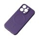 MagSafe Compatible Silicone iPhone 15 Pro Max Silicone Case tok, lila