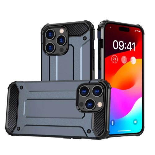 iPhone 15 Pro Max Hybrid Armor case tok, kék
