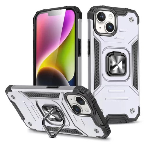 Wozinsky Ring Armor iPhone 15 Plus iPhone 15 Plus Ring Armor Case tok, ezüst