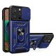 Armor Camshield Case with Stand and Camera Cover iPhone 15 Pro Max Hybrid Armor Camshield tok, kék