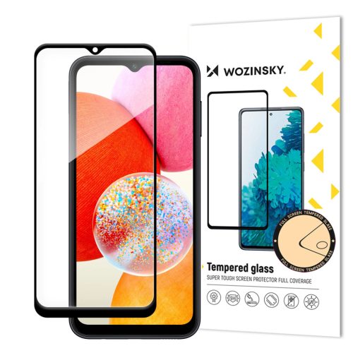 Wozinsky Full Glue Tempered Glass with fekete keret, Samsung A15 / A15 5G edzett üvegfólia