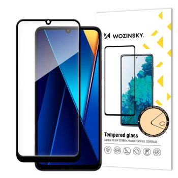   Wozinsky Full Glue Tempered Glass with Black Frame for Xiaomi POCO C65/Redmi 13C