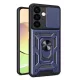 Hybrid Armor Camshield armotok, piros case Samsung Galaxy S24 Plus camera cover tok, kék