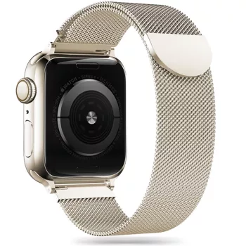   TECH-PROTECT ÓRASZÍJ MILANESEBAND APPLE WATCH 4/5/6/7/8/9/SE/ULTRA 1/2 (42/44/45/49 MM), bézs