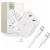 Tech-Protect C20W 2x USB-C PD 20W hálózati töltő with USB-C / USB-C kábel, fehér