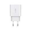 Tech-Protect C20W 2x USB-C PD 20W hálózati töltő with USB-C / USB-C kábel, fehér
