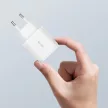 Tech-Protect C20W USB-C PD 20W / USB-A QC 3.0 hálózati töltő with USB-C / USB-C kábel, fehér