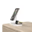 Tech-Protect QI15W-A22 induktív MagSafe töltő 3in1 MagSafe állvánnyal okostelefonhoz / Apple Watch-hoz / AirPods-hoz - fehér