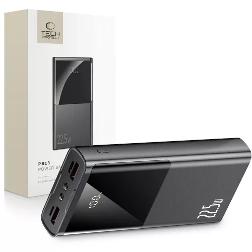 TECH-PROTECT Powerbank, külső akkumulátor PB13-22.5W POWER BANK 20000MAH, szürke