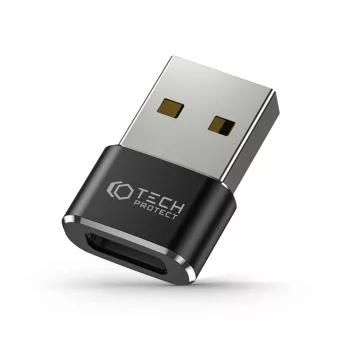 Tech-Protect UltraBoost USB-A - USB-C, adapter, fekete