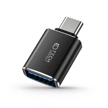 Tech-Protect UltraBoost USB-C - USB-A OTG, adapter, fekete
