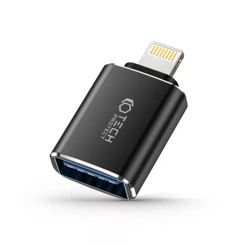   Tech-Protect UltraBoost Lightning - USB-A, OTG, adapter, fekete