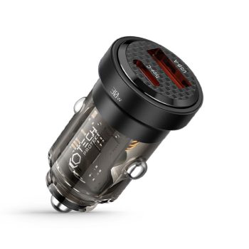   Tech-Protect CC30W autós töltő USB-C PD 30W / USB-A QC 3.0, fekete