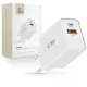 Tech-Protect NC30W USB-C PD 30W / USB-A QC 3.0 hálózati töltő, fehér