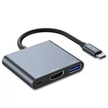   Tech-Protect V1 3in1 USB-C USB-A 3.0 / USB-C PD 100W, / HDMI 4K 30Hz, USB-HUB, szürke