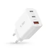 Tech-Protect NC30W hálózati töltő 2x USB-C PD 30W / USB-A QC 3.0, fehér
