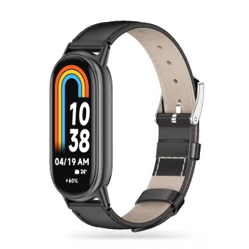   Tech-Protect Leatherfit strap Xiaomi Smart Band 8 / 8 NFC - black