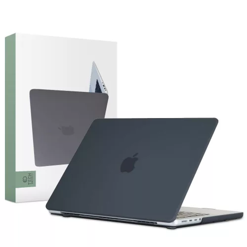 Tech-Protect SmartShell case MacBook Pro 14" M1 / ​​M2 / M3 2021-2023 matt tok, fekete