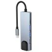 Tech-Protect V3 5in1 USB-C USB-A 3.0 / USB-A 2.0 / USB-C / HDMI / RJ45, USB-HUB, szürke