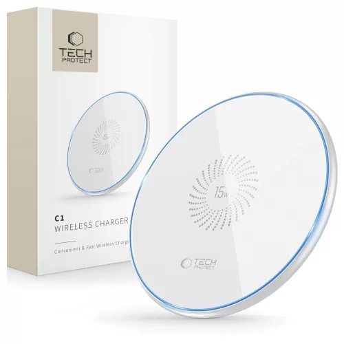 Tech-Protect QI15W-C1 vezeték nélküli töltő 15W fehér