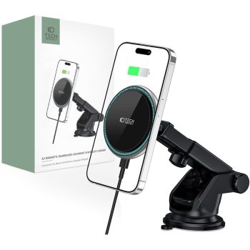   Tech-Protect A2 mágneses autós telefontartó MagSafe vezeték nélküli töltéssel 15W fekete