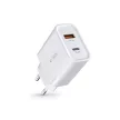 Tech-Protect C30W USB-C PD 30W / USB-A QC 3.0 hálózati töltő, fehér