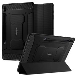   Spigen Rugged Armor ”Pro” Samsung Galaxy Tab S7/S8 11" ütésálló oldalra nyíló smart tok, fekete