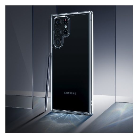 Spigen Ultra Hybrid Crystal Samsung Galaxy S22 Ultra hátlap, tok, átlátszó