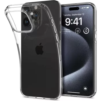  Spigen Liquid Crystal iPhone 15 Pro (ACS06699) hátlap, tok, átlátszó