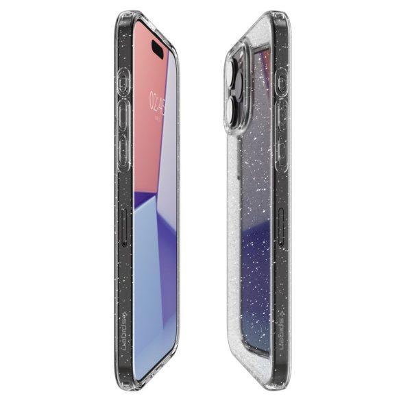 Spigen Liquid Crystal Glitter iPhone 15 Pro (ACS06701) hátlap, tok, átlátszó