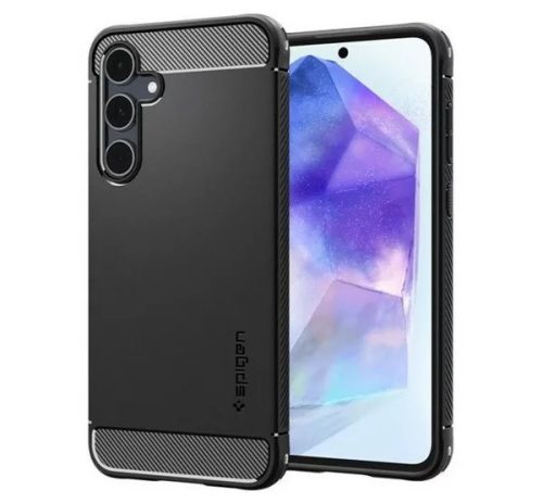 Spigen Rugged Armor tok Samsung Galaxy A55 5G matt, fekete