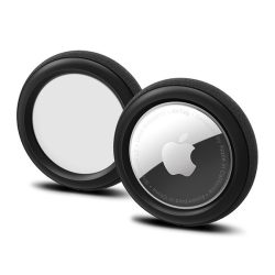 Spigen Silicone Fit 2db Apple Airtag tok, fekete