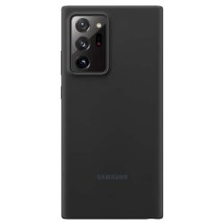   Samsung gyári Silicone Cover Samsung Galaxy Note 20 Ultra hátlap, tok, fekete
