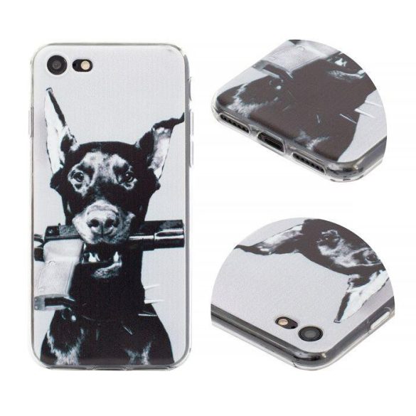 Collection Case Doberman iPhone 7 Plus/8 Plus szilikon hátlap, tok, mintás
