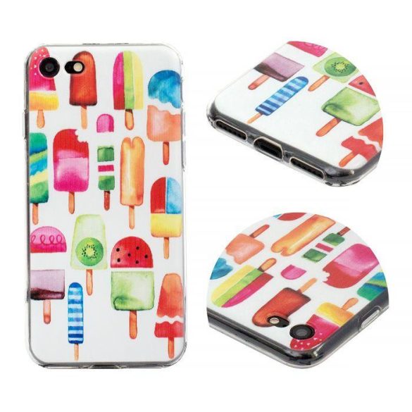 Collection Case Ice Cream iPhone 7 Plus/8 Plus szilikon hátlap, tok, mintás