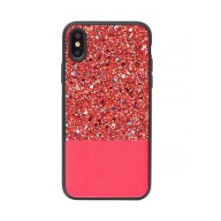   Bright Glitter Powder iPhone 7 Plus/8 Plus szilikon hátlap, tok, piros