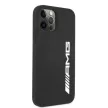 AMG AMHCP12LSGLBGN iPhone 12 Pro Max 6,7", hátlap, Silicoone Case hátlap, tok nagy Logo, fekete