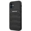 AMG AMHCP12SGSEBK iPhone 12 mini 5,4", hátlap, tok dombornyomott vonalakkal, fekete
