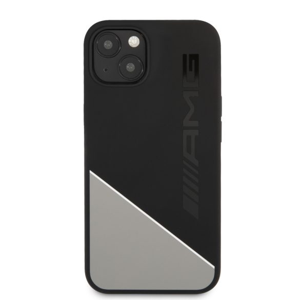 AMG iPhone 13 Mini Liquid Silicone (AMHCP13SWGDBK) hátlap, tok, fekete-szürke
