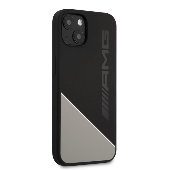 AMG iPhone 13 Mini Liquid Silicone (AMHCP13SWGDBK) hátlap, tok, fekete-szürke