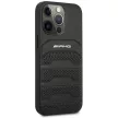 AMG Leather Debossed Lines tok iPhone 14 Pro 6,1" AMHCP14LGSEBK, fekete