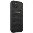 AMG AMHCP14MGSEBK Leather Debossed Lines iPhone 14 Plus/15 Plus 6.7", hátlap, tok, fekete