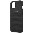 AMG AMHCP14MGSEBK Leather Debossed Lines iPhone 14 Plus/15 Plus 6.7", hátlap, tok, fekete