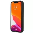 AMG AMHCP14SDOLBK Leather Hot Stamped iPhone 14 6.1", hátlap, tok, fekete