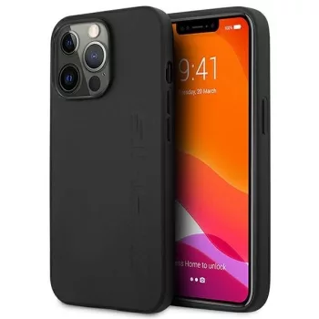   AMG AMHCP14XDOLBK Leather Hot Stamped iPhone 14 Pro Max 6.7 " hátlap, tok, fekete