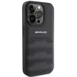 AMG iPhone 15 Pro Max Leather Debossed Lines bőr (AMHCP15XGSEBK) hátlap, tok, fekete
