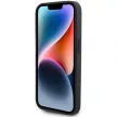AMG iPhone 15 Pro Max Leather Debossed Lines bőr (AMHCP15XGSEBK) hátlap, tok, fekete