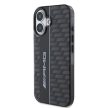 AMG Carbon Pattern Case (AMHCP16S2DVCK) iPhone 16 hátlap, tok, fekete