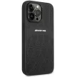 AMG Leather Curved Lines iPhone 14 Pro Max 6,7" AMHMP14XOSDBK, hátlap, tok, fekete